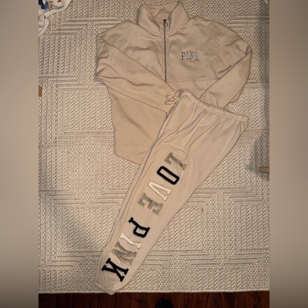 PINK Victoria's Secret Cream Tracksuit